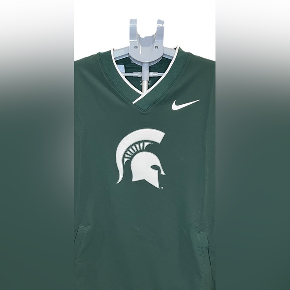 Nike Michigan State Spartans Green Long Sleeve Jacket Pullover - Picture 3 of 5